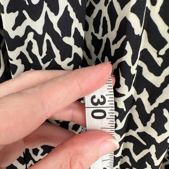 70s Vintage Skirt Womens Small Black Midi Print Pleated Cottage Boho Bohemian - Picture 6 of 7